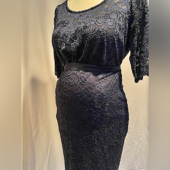 Hello Miz Maternity Navy Blue dress. Size 8 New With Tags - Picture 3 of 7